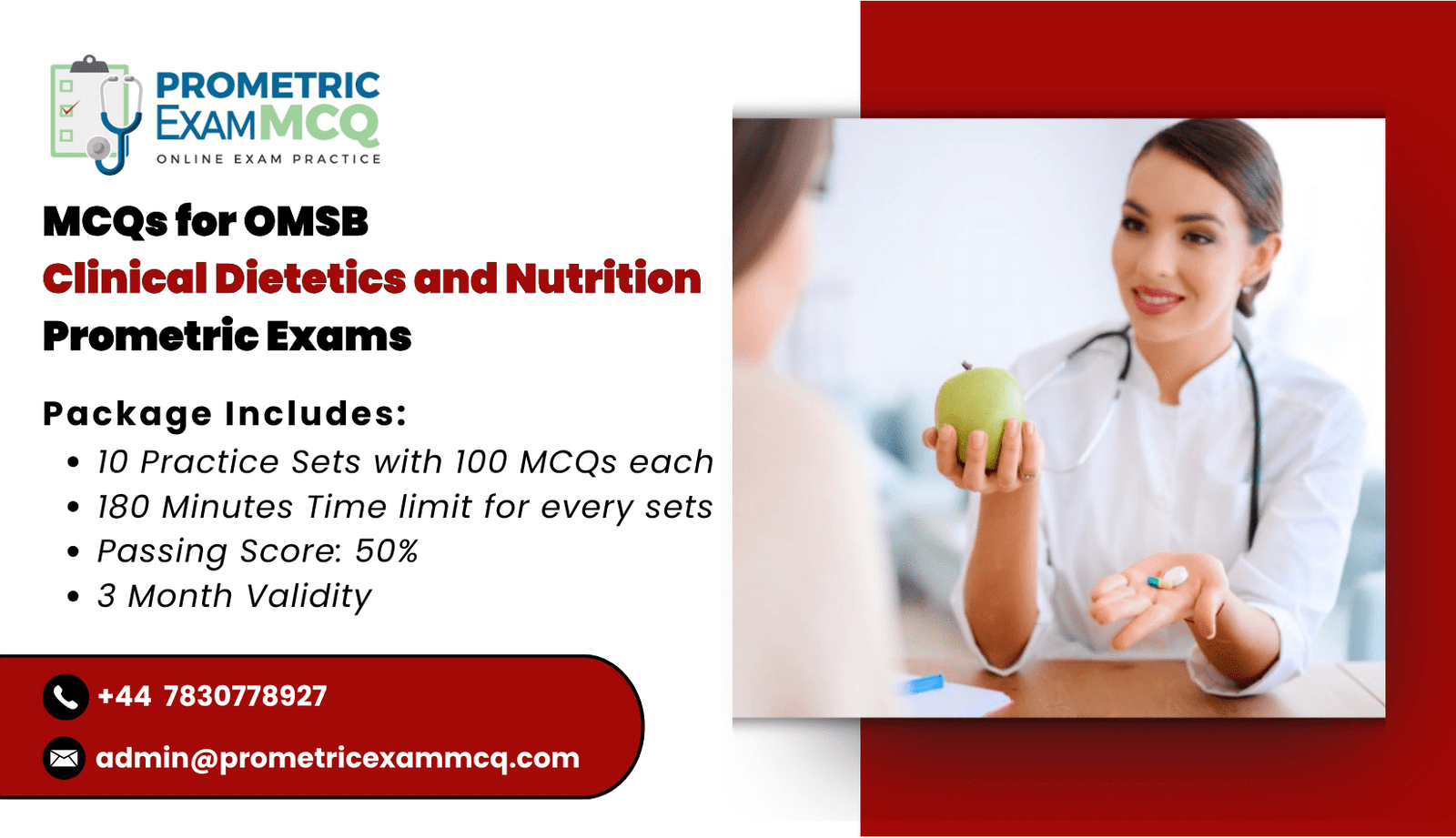 MCQs for OMSB Clinical Dietetics and Nutrition Prometric Exams