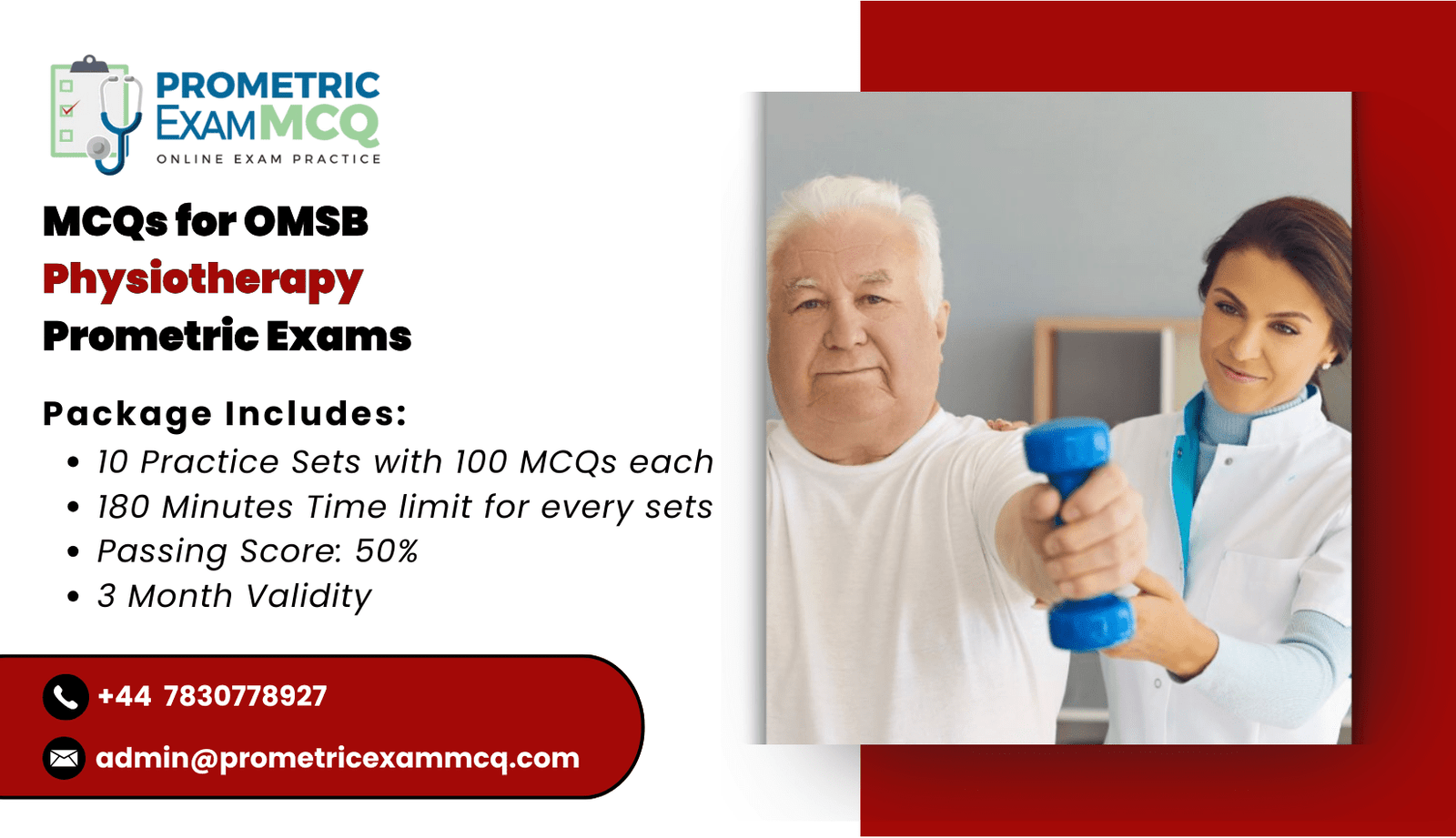 MCQs for OMSB Physiotherapy Prometric Exams