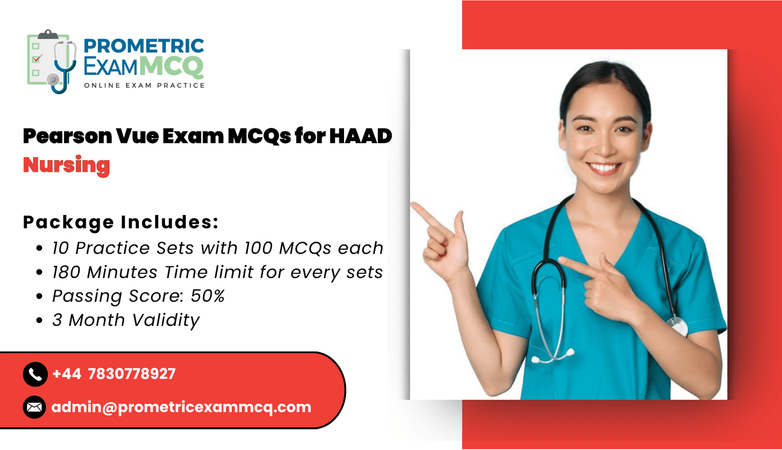 Pearson Vue Exam MCQs for HAAD Nursing