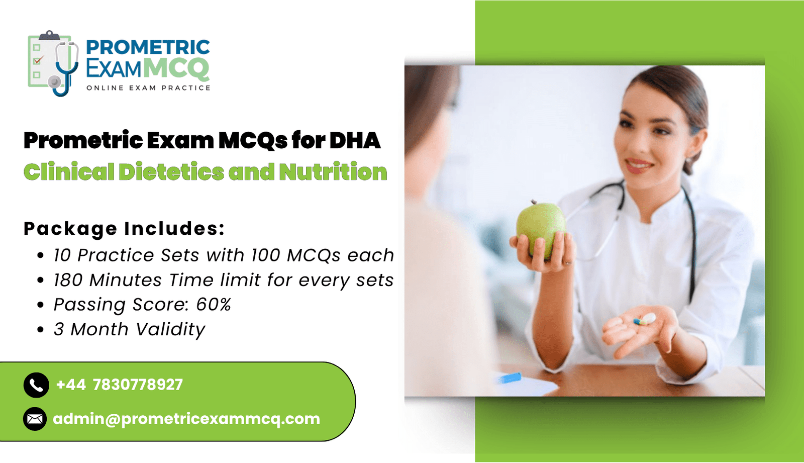 Prometric Exam MCQs for DHA Clinical Dietetics and Nutrition