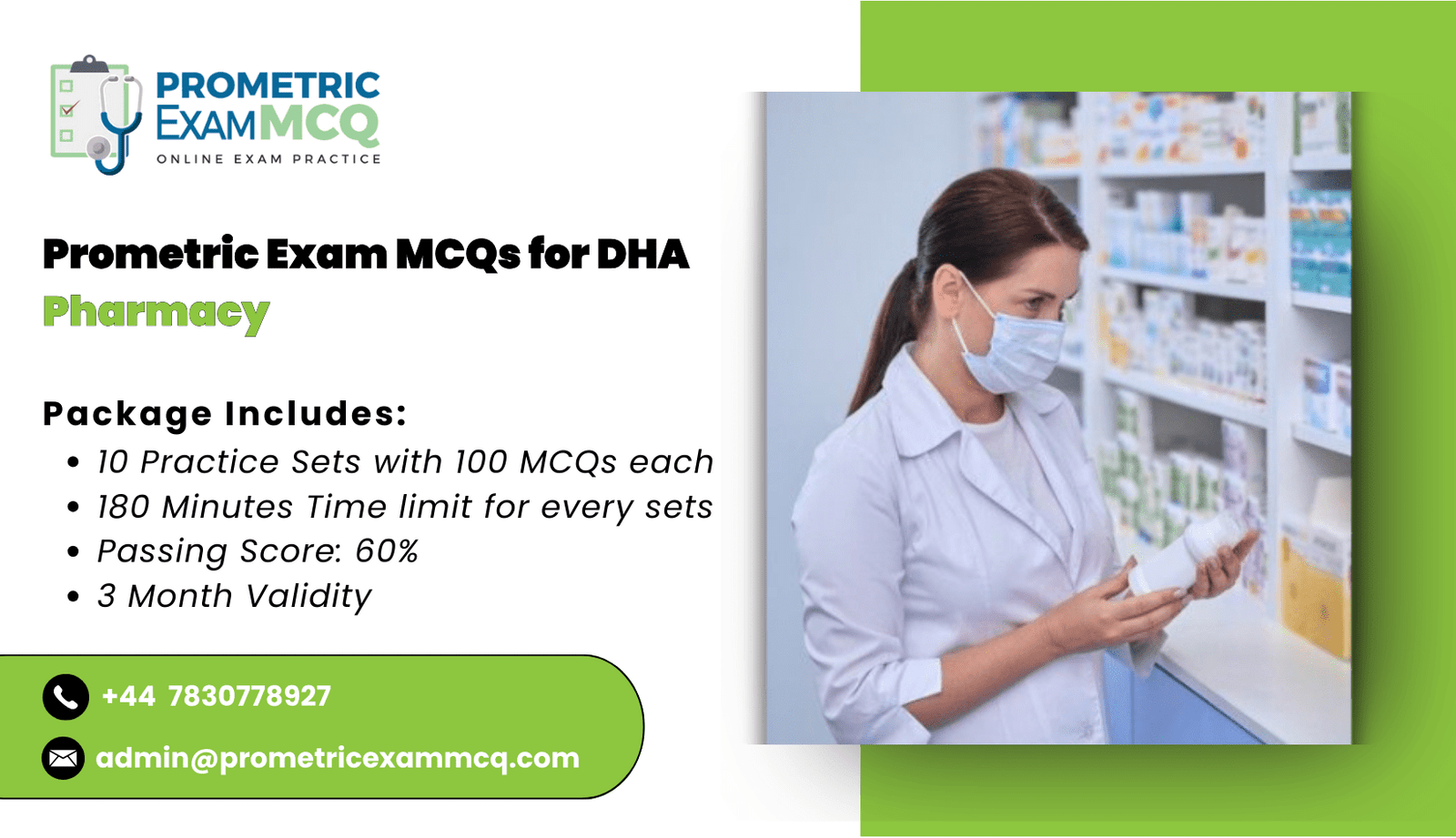Prometric Exam MCQs for DHA Pharmacy